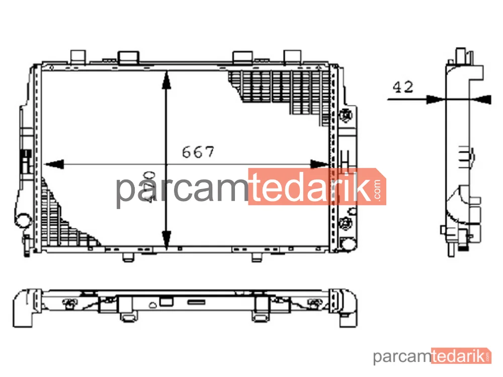 BEHR CR247000S | Su Radyatörü — Mercedes S-Serisi (W140) 400 SE- SEL/S420 500 SE- SEL