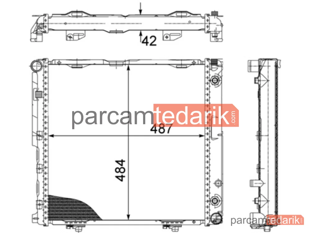 BEHR CR291000S | Su Radyatörü — Mercedes W124-E200 / M111 Klimali