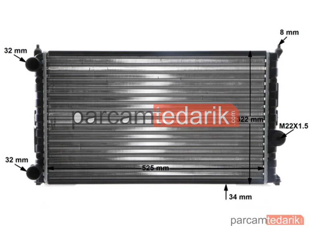 BEHR CR362000S | Su Radyatörü — 525×322X34 VW Seat