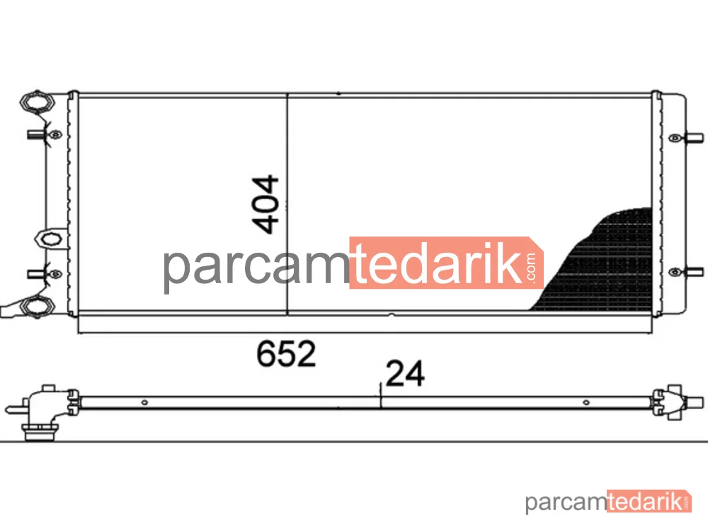 BEHR CR368000P | Su Radyatörü — 650×414 (VW Golf 98-06 Audi A3 97-03 Seat Leon 00-06 Skoda Octavia 97-11) AGN-AGR-AHF-AKL-ASZ-AVU-BCB-BFQ