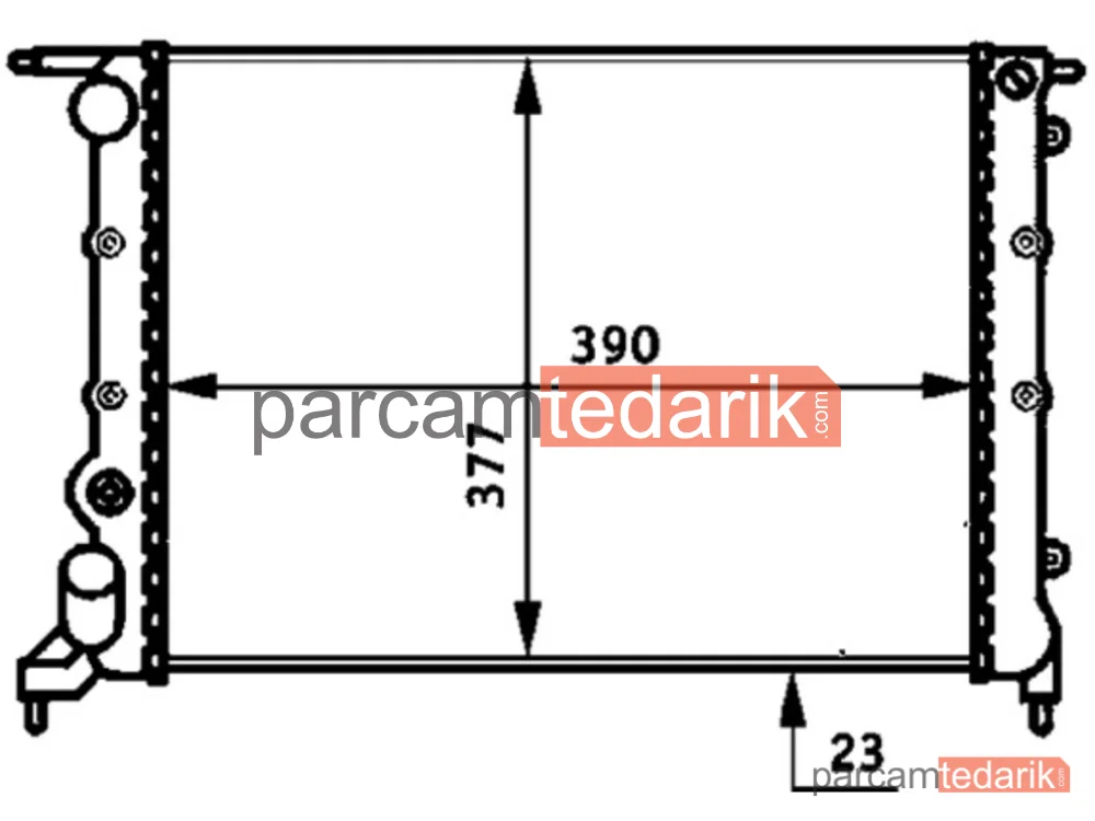 CR488000S | Su Radyatörü — Mekanik (Renault Clio I 1.4 8V E7J NAC MEK VIT. R19 1.4 E7J NAC)