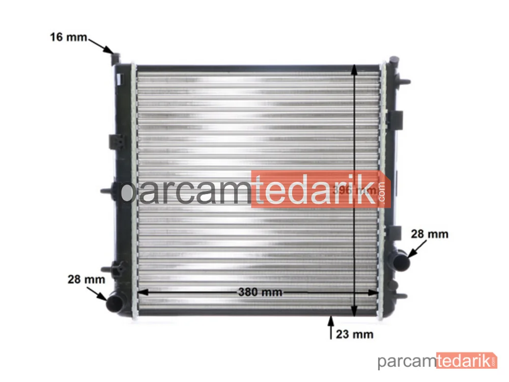 BEHR CR557000S | Su Radyatörü — Mekanik (Peugeot 1007 1.4 HDI-CITROEN C2 / C3 / C3 II 1.4 HDI) 380×402x19mm