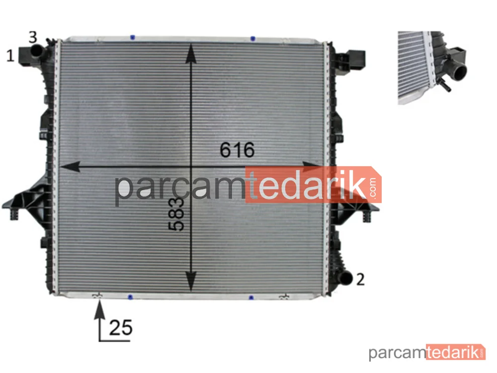 CR81000S | Su Radyatörü — VW Amarok