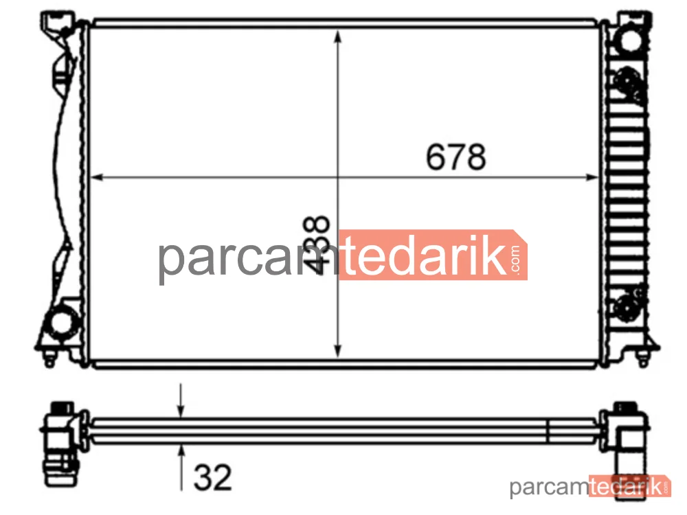 BEHR CR830000S | Su Radyatörü — Yağ Sogutuculu Otomotik (Audi A6 05-11)