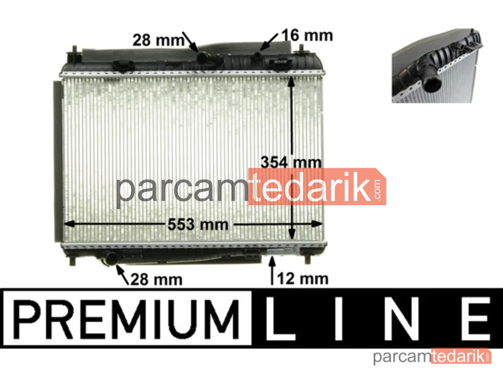 CR87000P | Su Radyatörü — Ford B-Max, Ford B-Max Van, Ford Fiesta VI