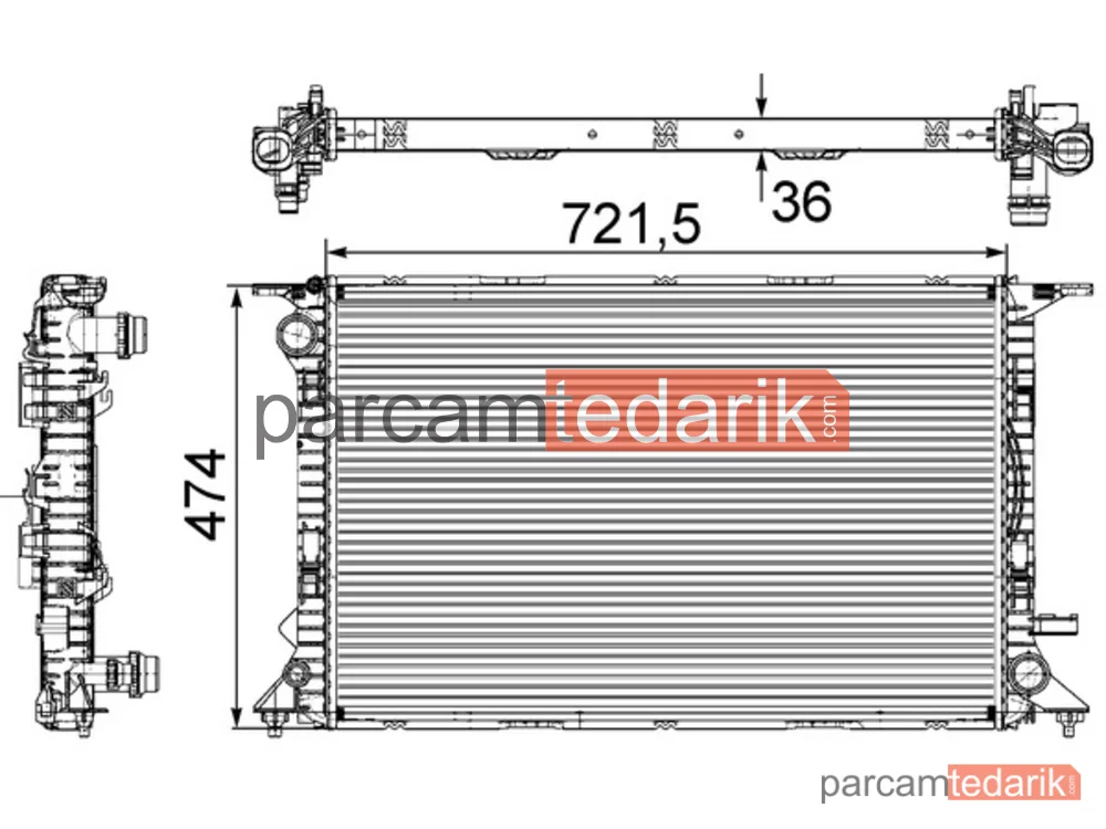 BEHR CR911000S | Su Radyatörü — DUZ Vites Audi