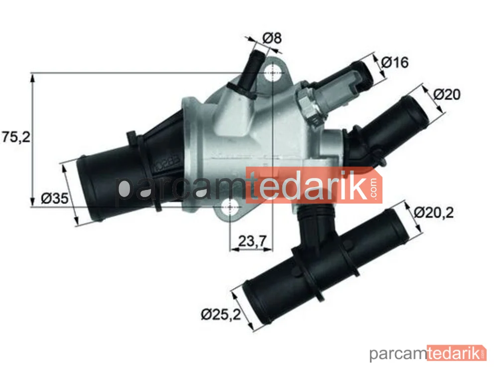 TI15588 | Termostat — Fiat Bravo II, Fiat Stilo Multi Wagon, Fiat Stilo