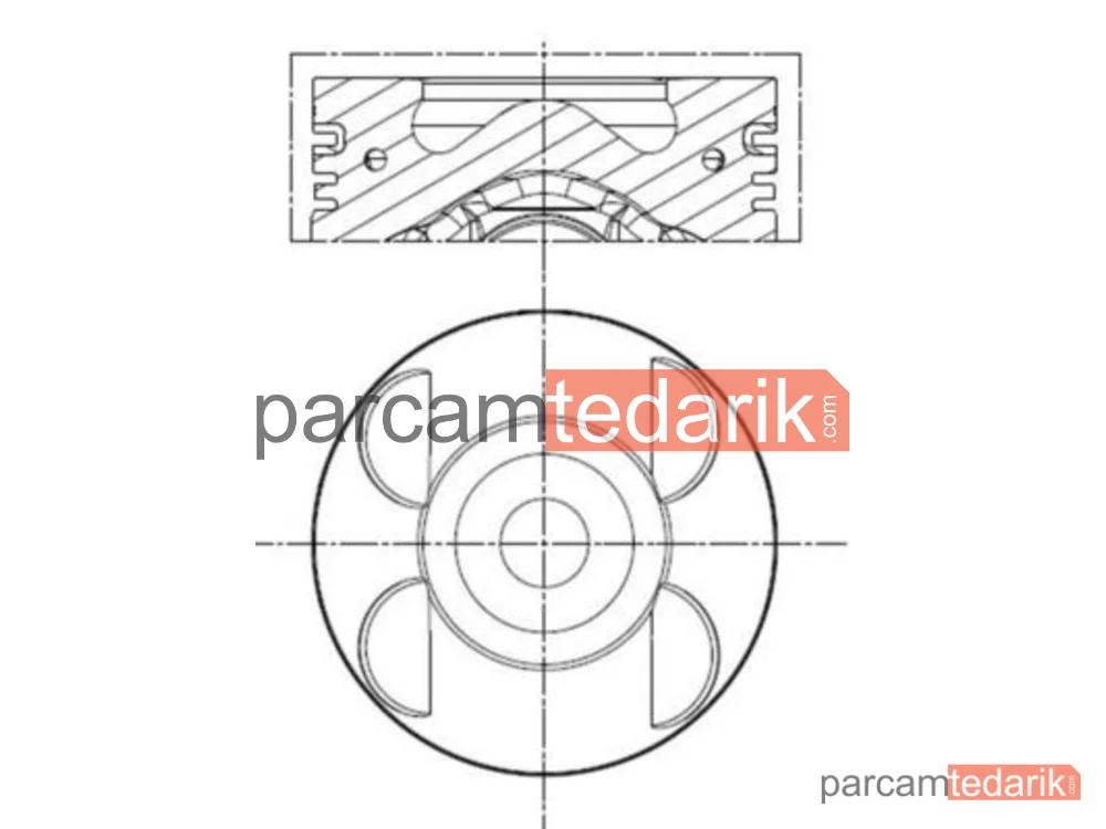 Piston (88.5 mm) — Mercedes-Benz Sprinter 3,5-t, Mercedes-Benz Sprinter 3-t - 001PI00105002