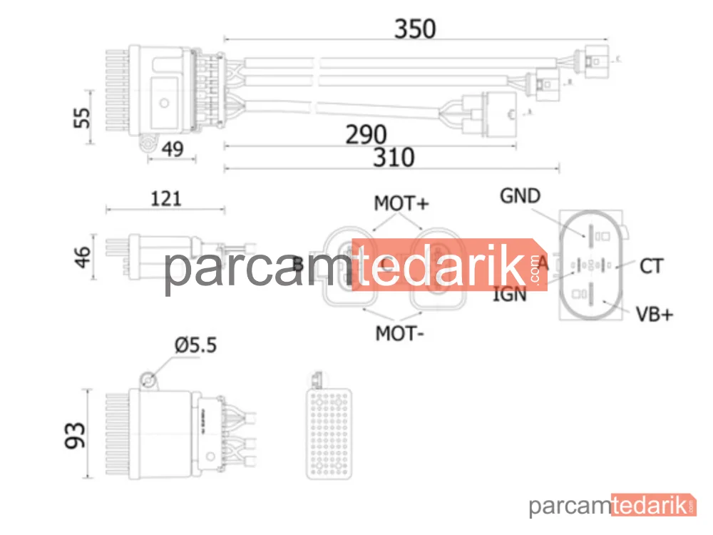 Fan Kontrol Ünitesi — 600W Audi A4 08-16 A6 11-18 Q5 13-17 - ABR78000S
