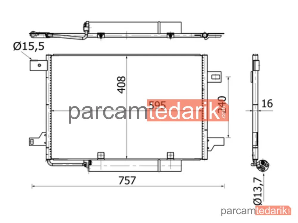 AC369000S | Klima Kondenseri — Mercedes A-CLASS W169 04/12 B-CLASS W245 05/11