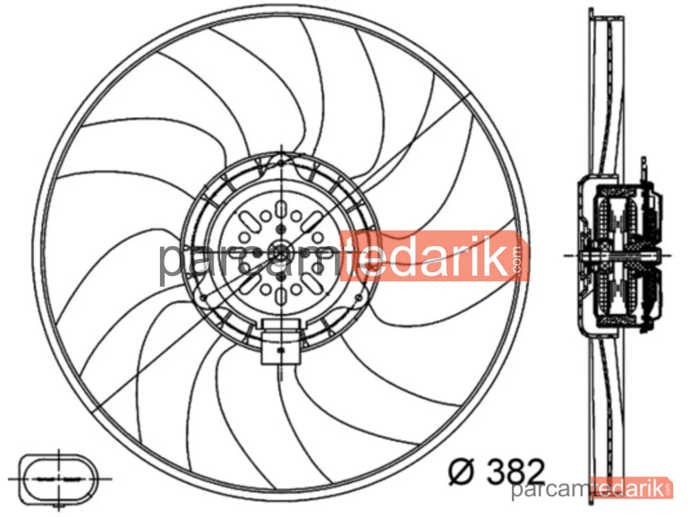 BEHR CFF312000S | Fan Motoru — 400 MM 400W (Audi A4 08-15 A5 10-16 A6 11-14)