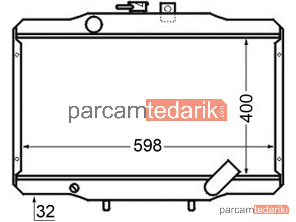 BEHR CR141000S | Su Radyatörü — Motor Hyundai H100 2.4 2.5D 93-00 /Mitsubishi L300 2.0 2.4 2.5D/TD 86-04