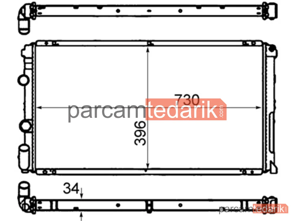 BEHR CR204000S | Su Radyatörü — Nissan Interstar Minibüs/Otobüs, Nissan Interstar Panelvan/Van, Nissan Interstar Platform şasi
