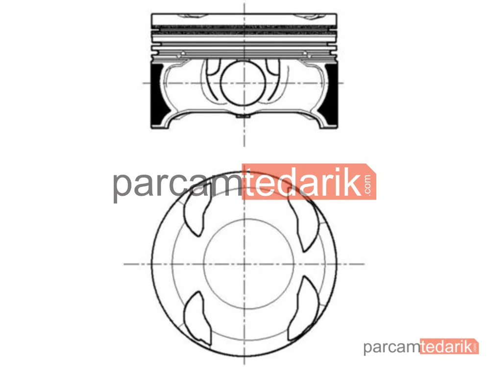 Piston (83 mm) — Mercedes-Benz C-Serisi, Mercedes-Benz C-Serisi T-Model - 001PI00196000