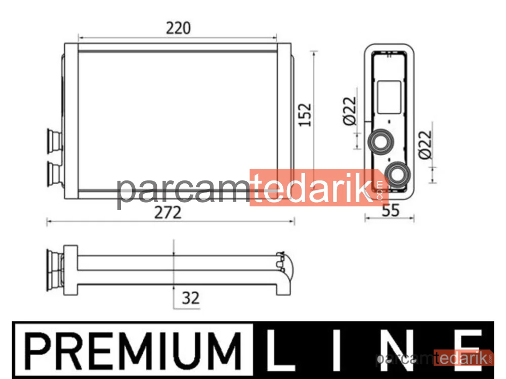 AH37000P | Kalorifer Radyatörü — BMW G30-G31-G32-G11-G12 Premium LINE