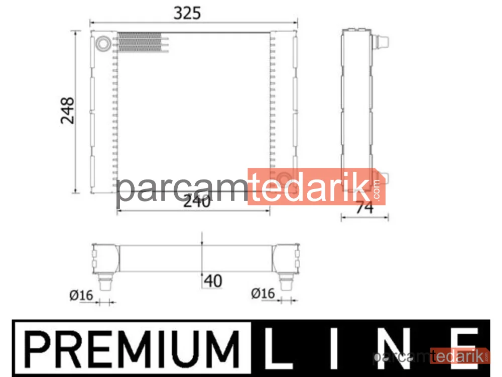 CR958000P | Su Radyatörü — BMW F10 M5-F12 M6 Sol EK