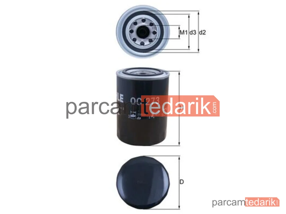 MAHLE OC273 | Yağ Filtresi — Nissan Pick UP, Nissan Patrol III/2, Nissan Patrol GR IV