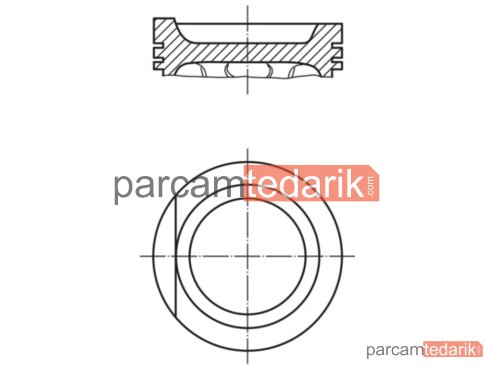 0349901 | Piston — VW Passat B3/B4, Audi 100 C4, Audi 80 B3