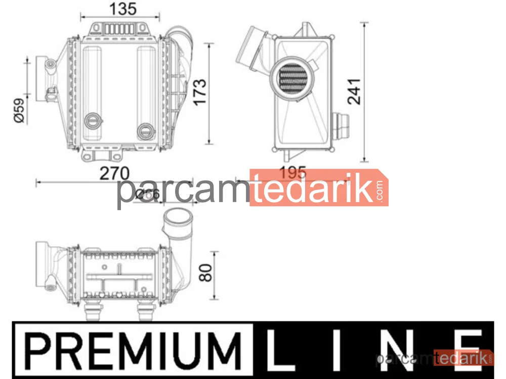 CI639000P | Turbo Radyatörü — Mercedes W205-253 OM651