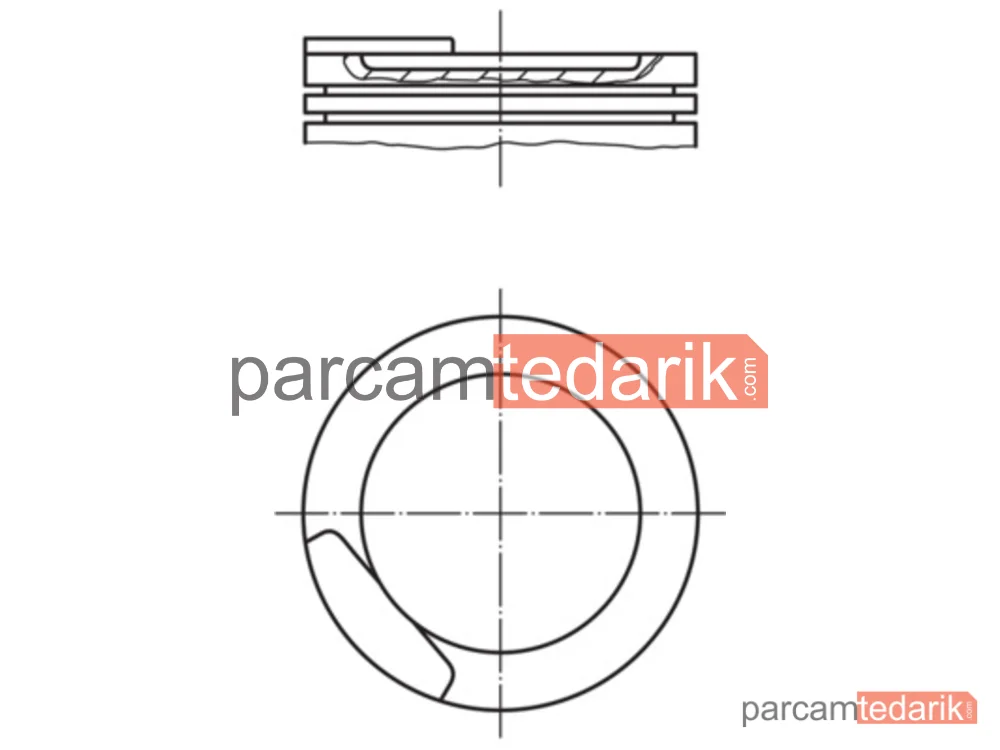 Piston — Opel Ascona C, Opel Astra F, Opel Kadett E - 0110811