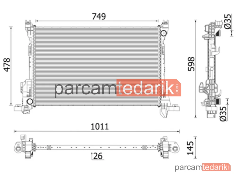 Su Radyatörü — Fiat Talento, Renault Trafic III - CR2637000P