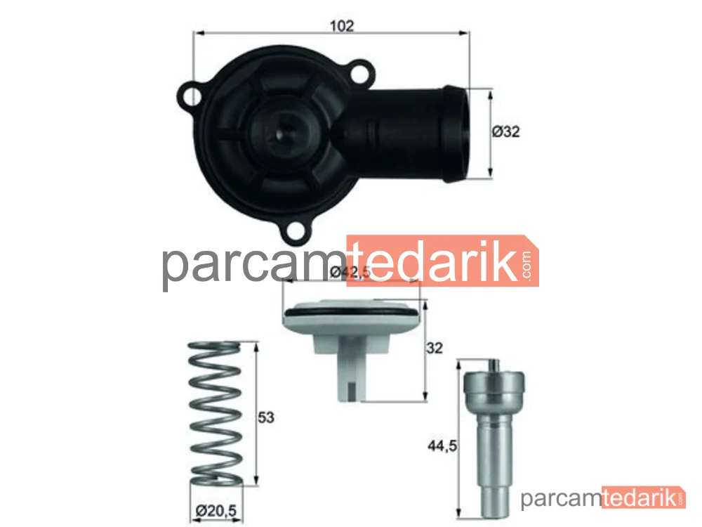 TI22087D | Termostat — Skoda Fabia II Combi, Seat Cordoba, Seat Ibiza III