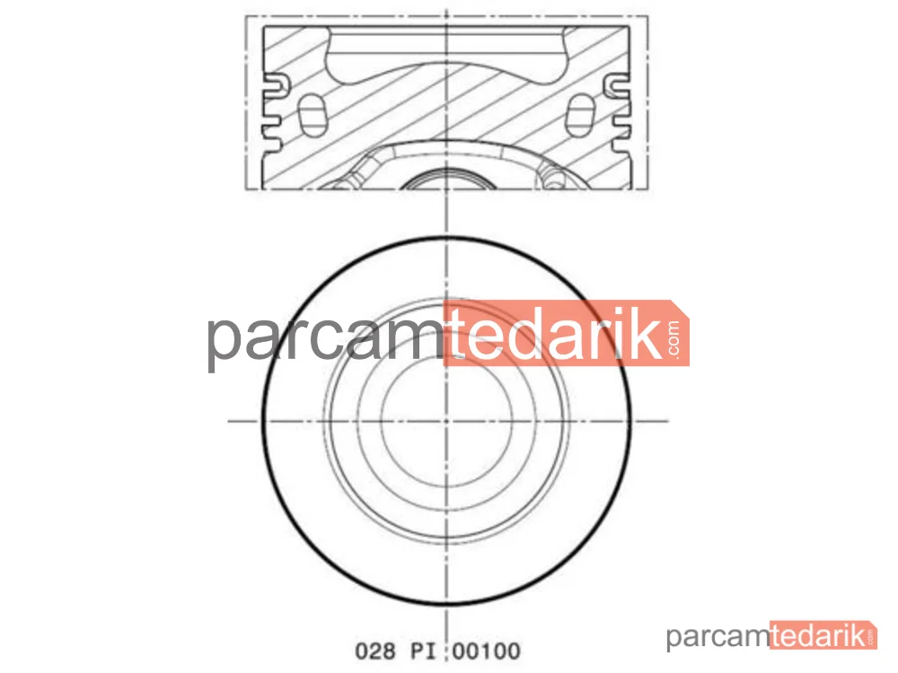 028PI00100000 | Piston — VW Transporter T5, Audi A4 B8, VW Passat B6