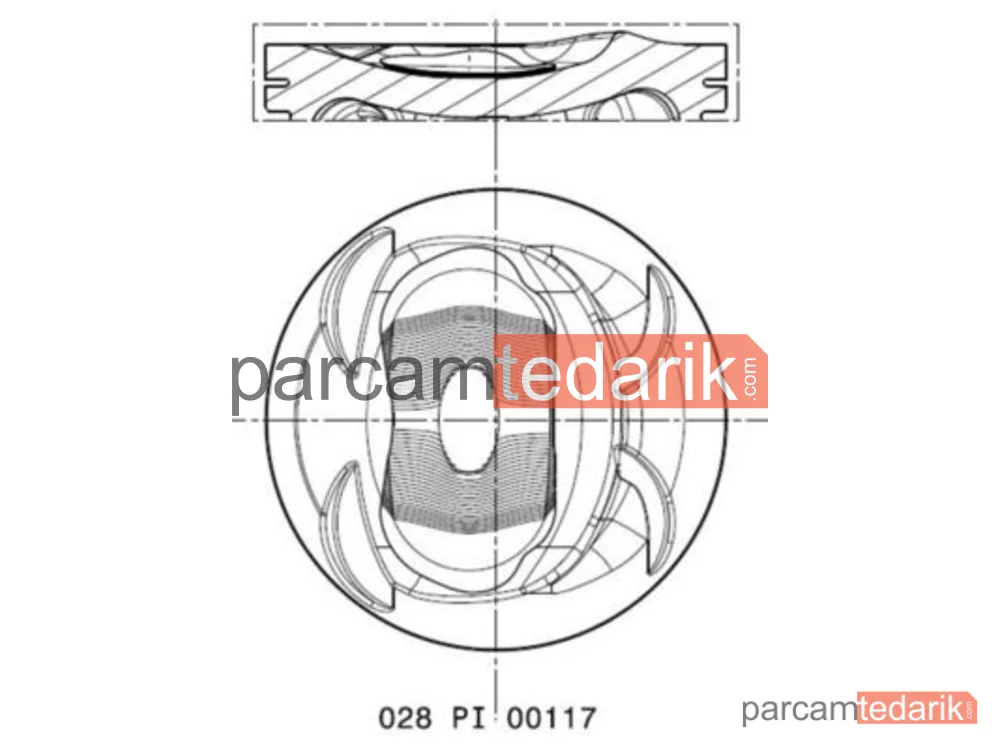 Piston — VW Tiguan, VW Golf V Variant, VW Jetta III - 028PI00117002