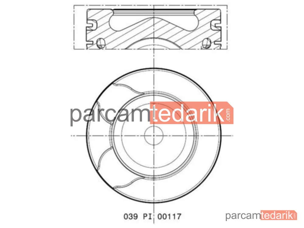 039PI00117000 | Piston (85 mm) — Citroen Jumpy II, Citroen C4 II, Citroen C8