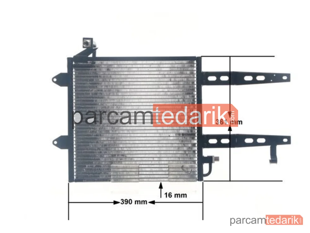 BEHR AC216000S | Klima Kondenseri — Brazing (VW Polo Lupo 94- /Seat Arosa 97 / 1.3 1.4 1.6 1.9D 1.6GTI 1.4 16V 1.7SDI)