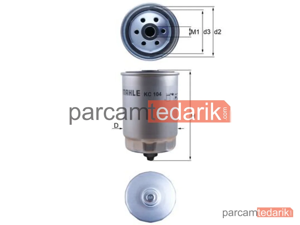 KC104 | Yakıt Filtresi — Volvo S60 I, Volvo V70 II, Volvo XC90 I