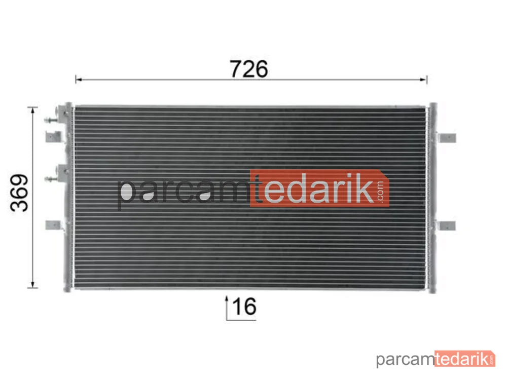 BEHR AC695000S | Klima Kondenseri — Ford Transit Minibüs/Otobüs, Ford Transit Panelvan/Van, Ford Transit Platform şasi