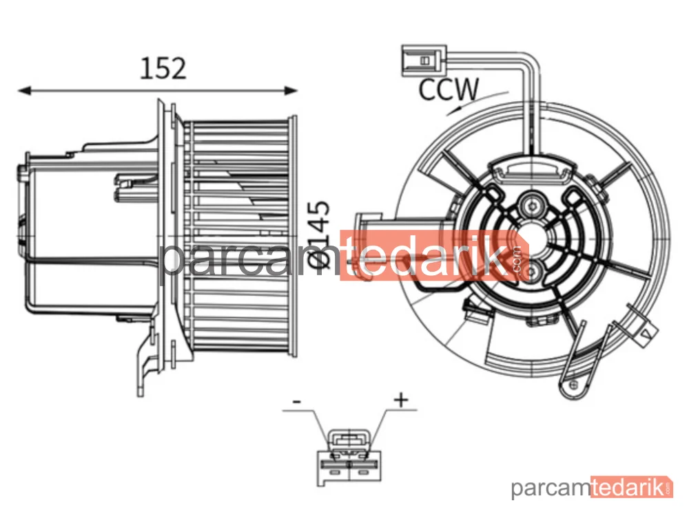 AB147000S | Kalorifer Fan Motoru — Mercedes
