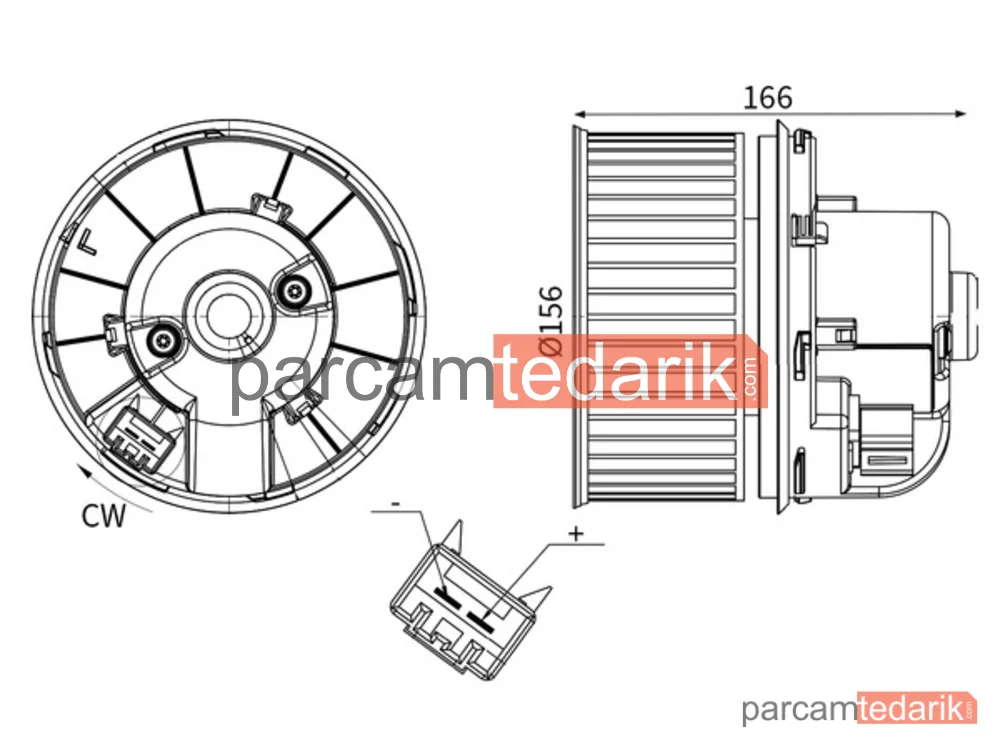 AB245000S | Kalorifer Fan Motoru — Ford Focus Mondeo 05