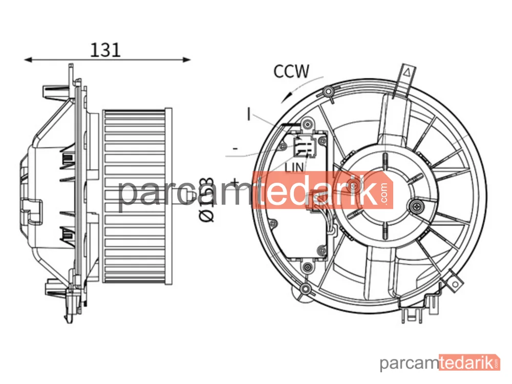 AB431000S | Kalorifer Radyatörü — FAN Motoru VW