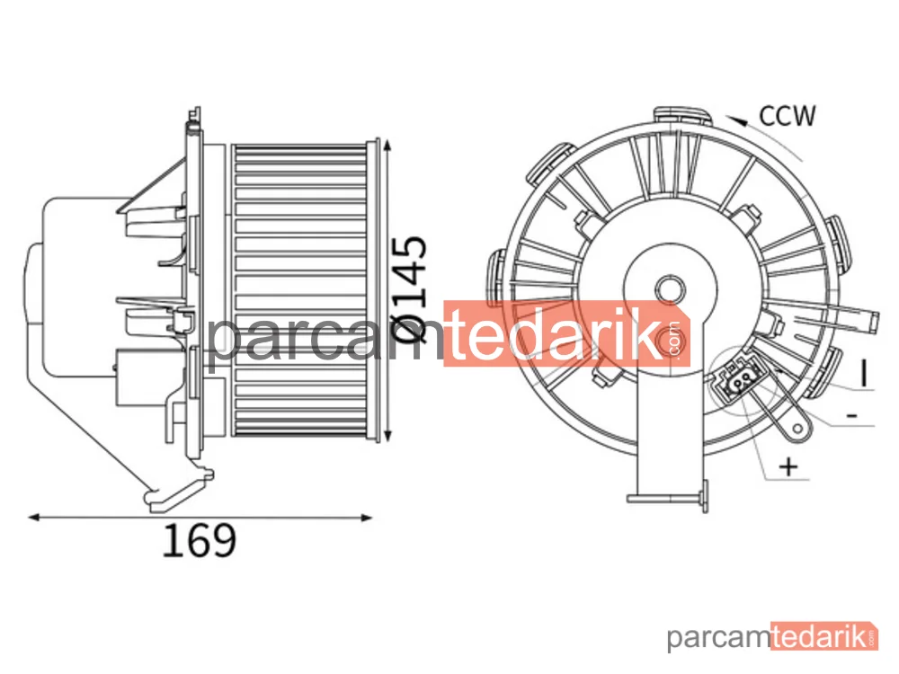 AB88000S | Kalorifer Fan Motoru — Klimasiz VW Crafter Mercedes Sprinter