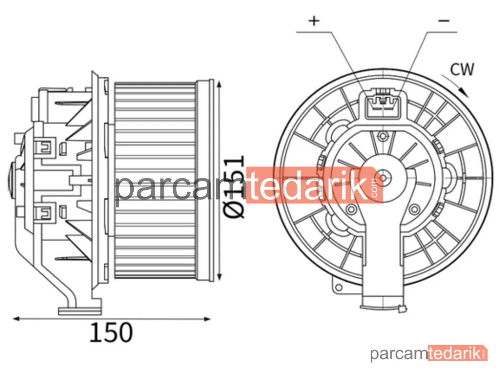 AB238000S | Kalorifer Fan Motoru — Klimali (Ford Fiesta 08- Fiesta 13-)