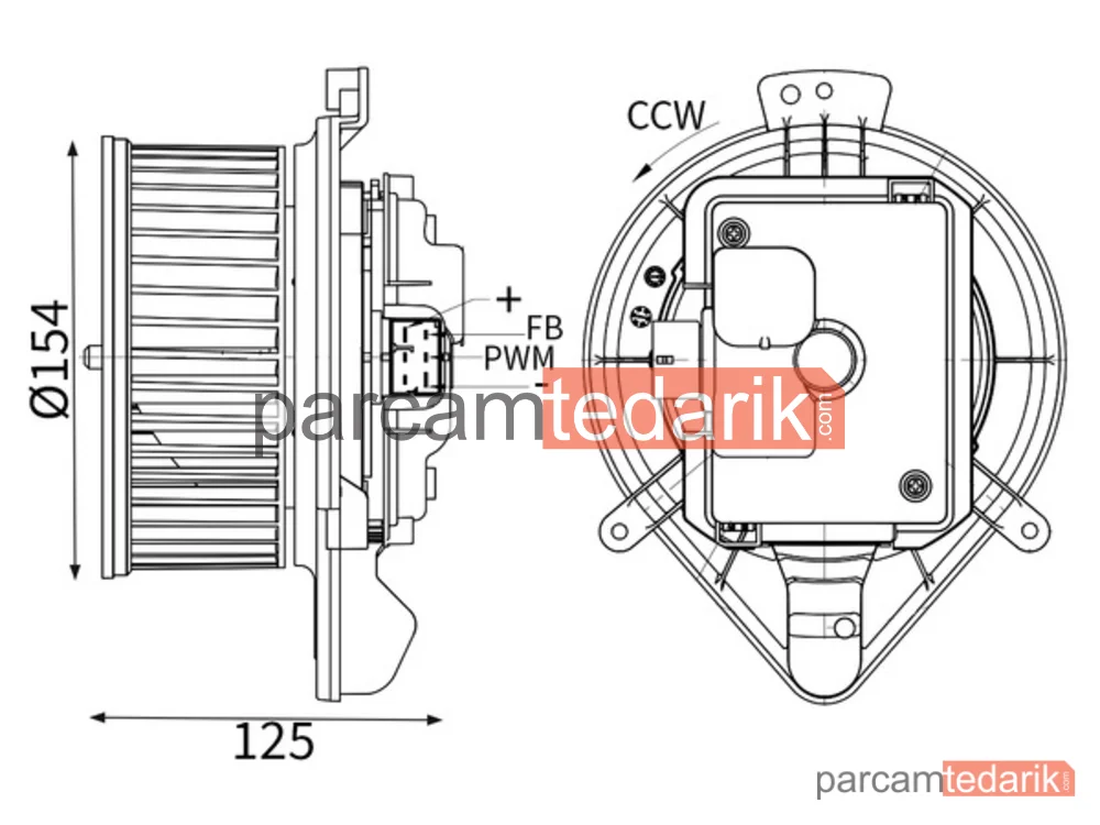 AB439000S | Kalorifer Fan Motoru — Audi A4