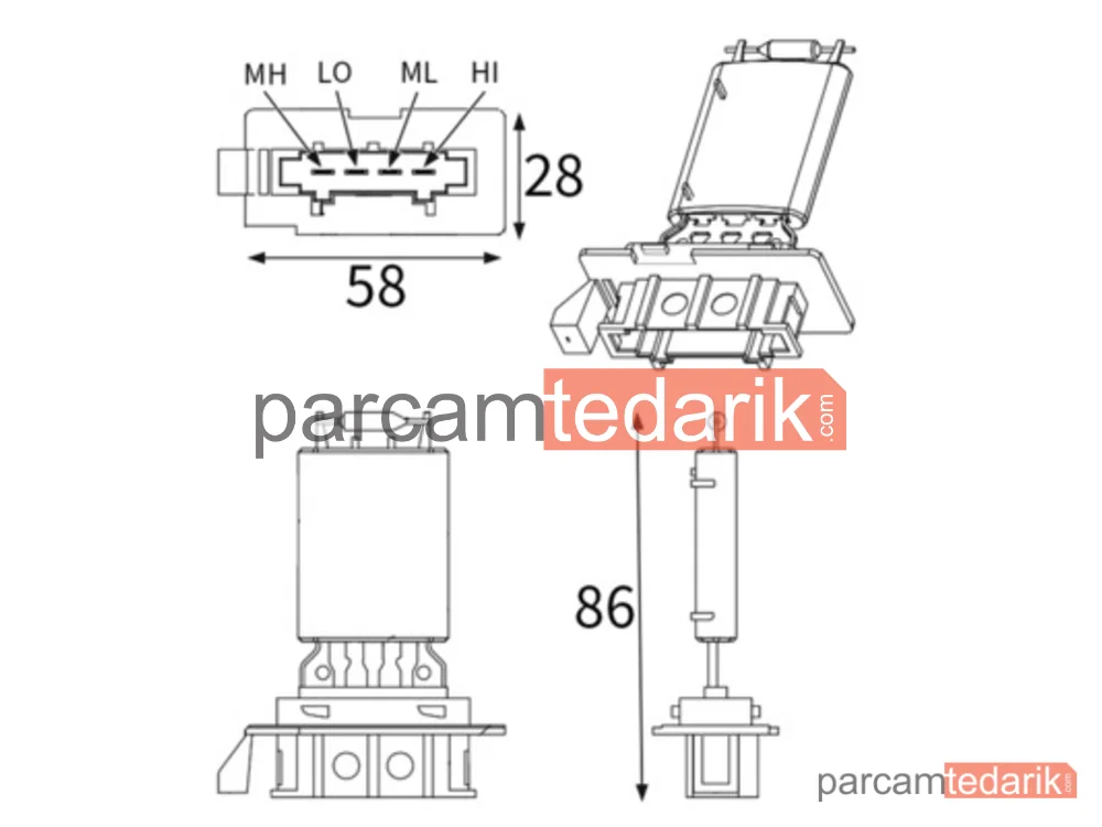 ABR98001S | Kalorifer Radyatörü — Ön Direnc (VW Caddy 04- Golf 04-14 Passat 06-15 Audi A3 04-13 Seat Leon 06-13)
