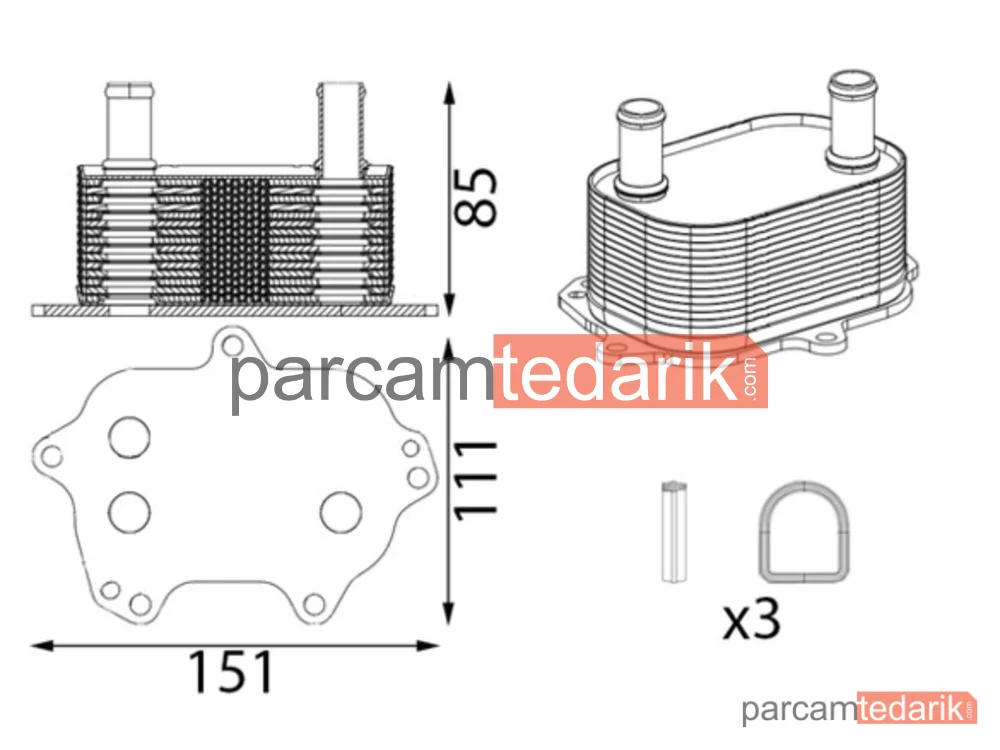 CLC430000S | Yağ Soğutucusu — Contali (Audi A4 16- A5 17- A6 15- Q5 17-)