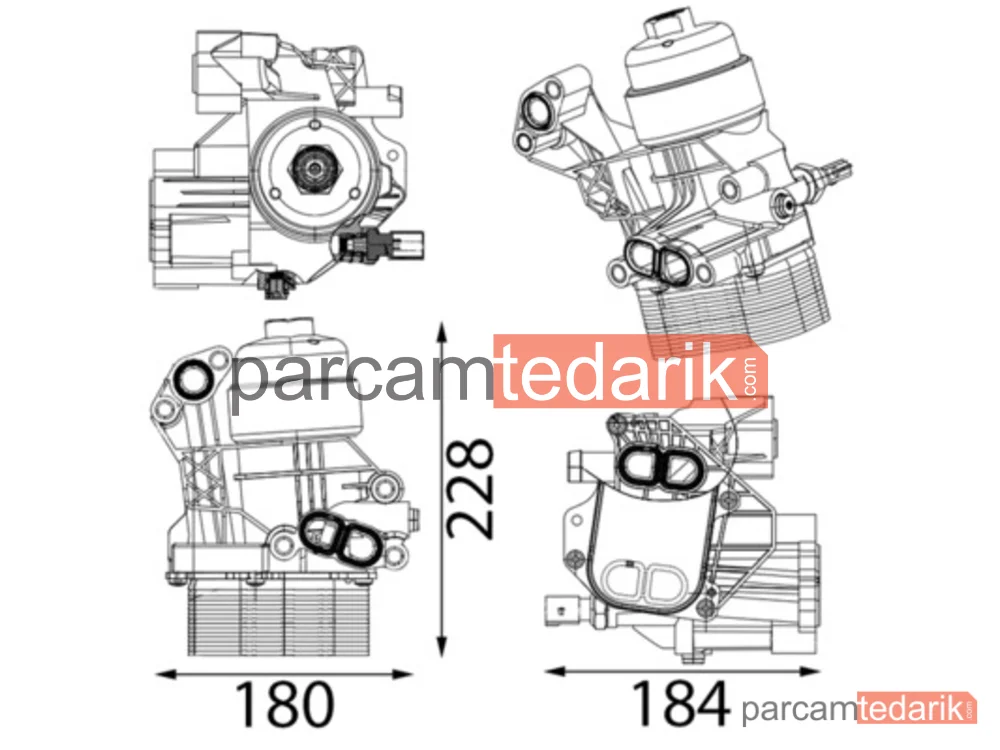 CLC436000S | Yağ Filtre Braketi Komple — VW Crafter 17- Transporter 16