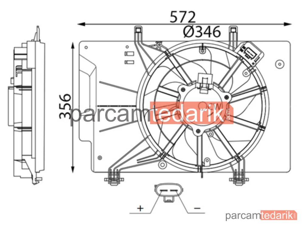 CFF739000S | Fan Motoru — Ford Fiesta BMAX Ecosport 1.0 Ecoboost 12