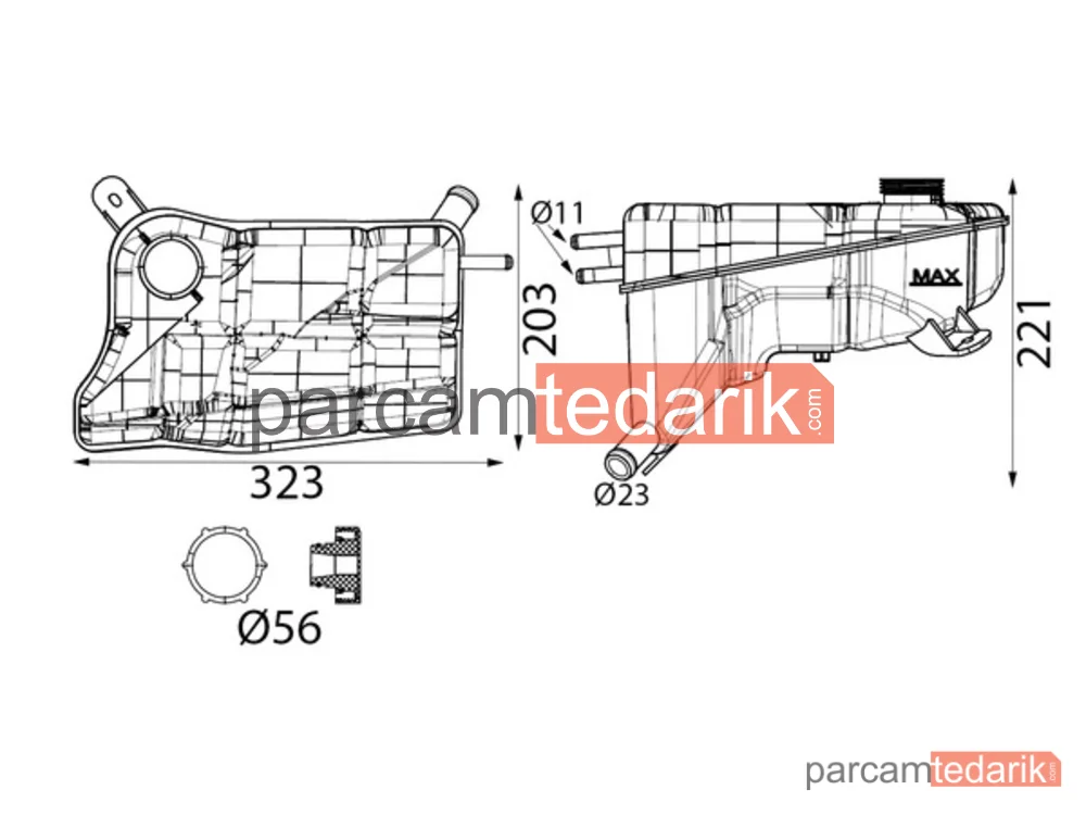 CRT355000S | Genlesme Kavanozu — Ford Mondeo 01-07