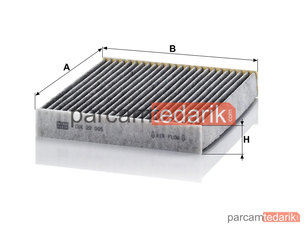 MANN FILTER CUK22005 | Polen Filtresi — Porsche Panamera 4.8 S 09-13, 4.8 4S 09-13