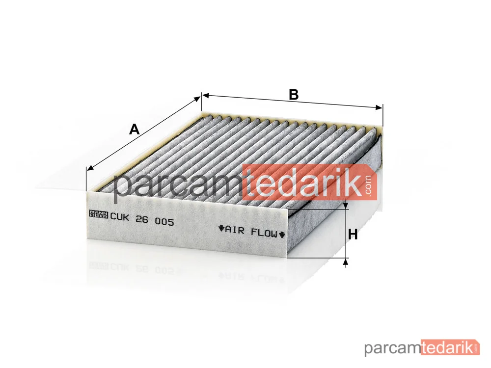 MANN FILTER CUK26005 | Polen Filtresi — Karbonlu Renault Megane III HB 1.4 TCE 09=>, 1.6 16V 08=>
