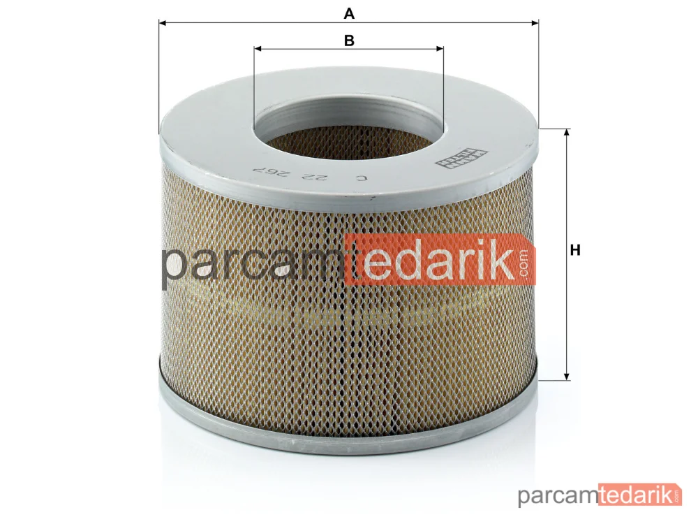 MANN FILTER C22267 | Hava Filtresi — Toyota Land Cruiser 90 3.0 TD 96-02, 3.0 D-4D 00-02