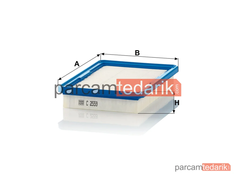 MANN FILTER C2559 | Hava Filtresi — Hyundai Accent I 1.5 İ 12V 94-00, 1.5 İ 16V 95-00