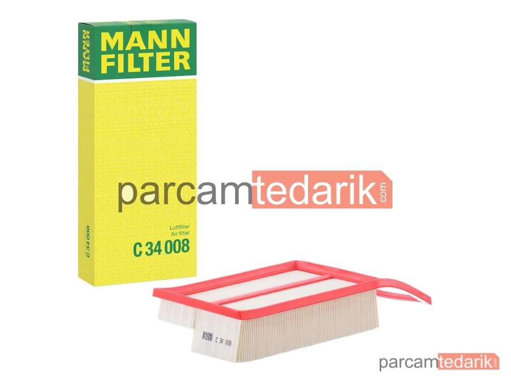 MANN FILTER C34008 | Hava Filtresi — Fiat 500L 1.3 D Multijet 14=>, 500X 1.3 D Multijet 14=>