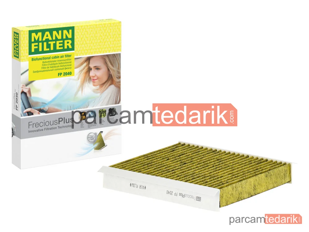 MANN FILTER FP2040 | Polen Filtresi — Karbonlu Citroen Nemo SW 1.4 09=>, 1.3 HDİ 10=>, 1.4 HDİ 09=>