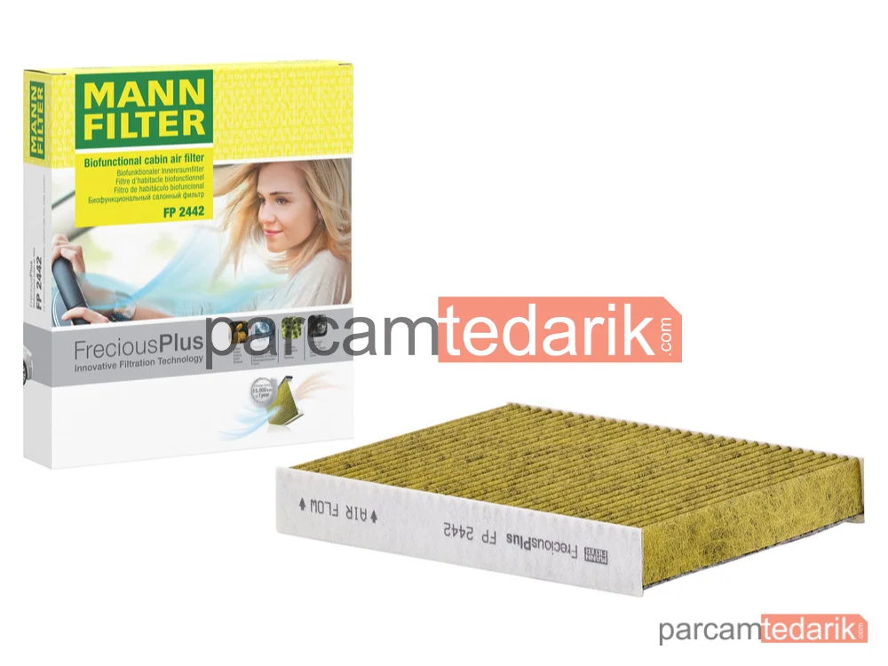 MANN FILTER FP2442 | Polen Filtresi — Karbonlu Saab 9-5 1.6 T 10-12, 2.0 T 10-12, 2.0 T XWD 10-12